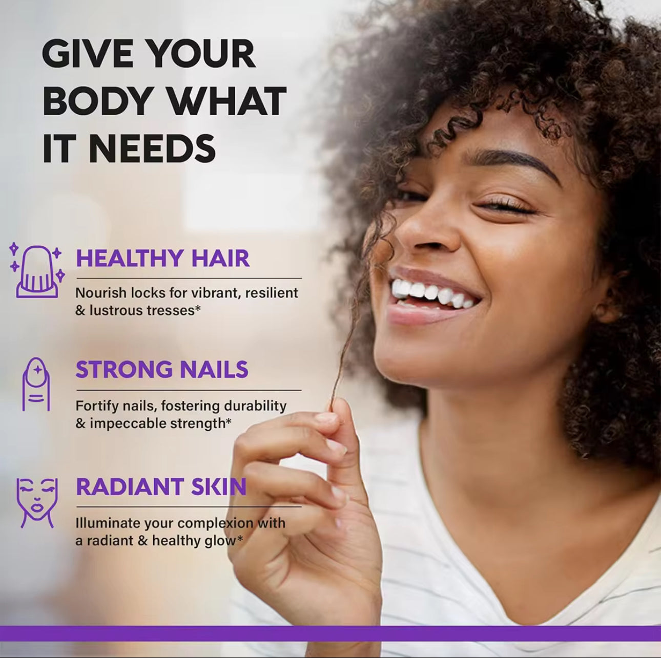 Biotin | Hyaluronic Acid | Collagen | Keratin Supplement