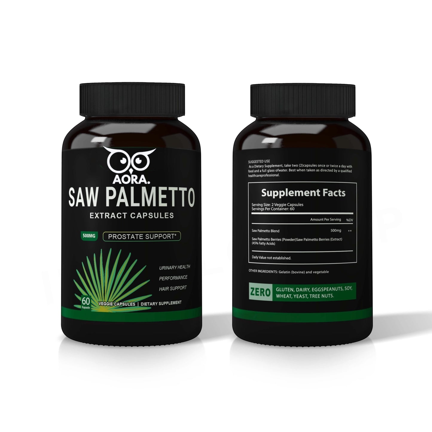 Premium Organic Saw Palmetto Supplement – For Hair & Prostate Health